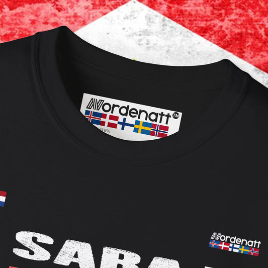 Camiseta de algodón con la bandera de Saba Heritage