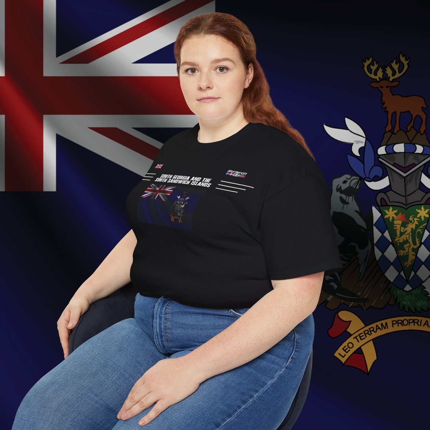 Weiches Baumwoll-T-Shirt aus Südgeorgien und den Südlichen Sandwichinseln
