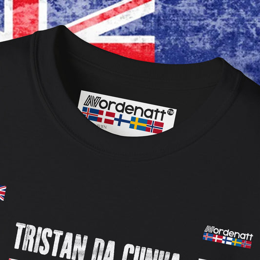 Camiseta de algodón suave con la bandera de Tristan Da Cunha