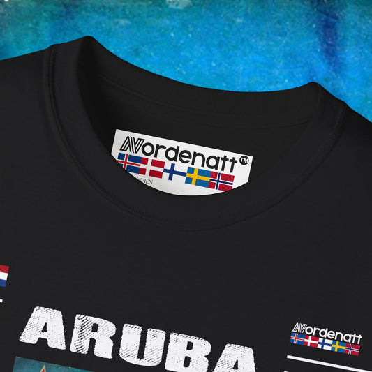 Camiseta de algodón premium con la bandera de Aruba
