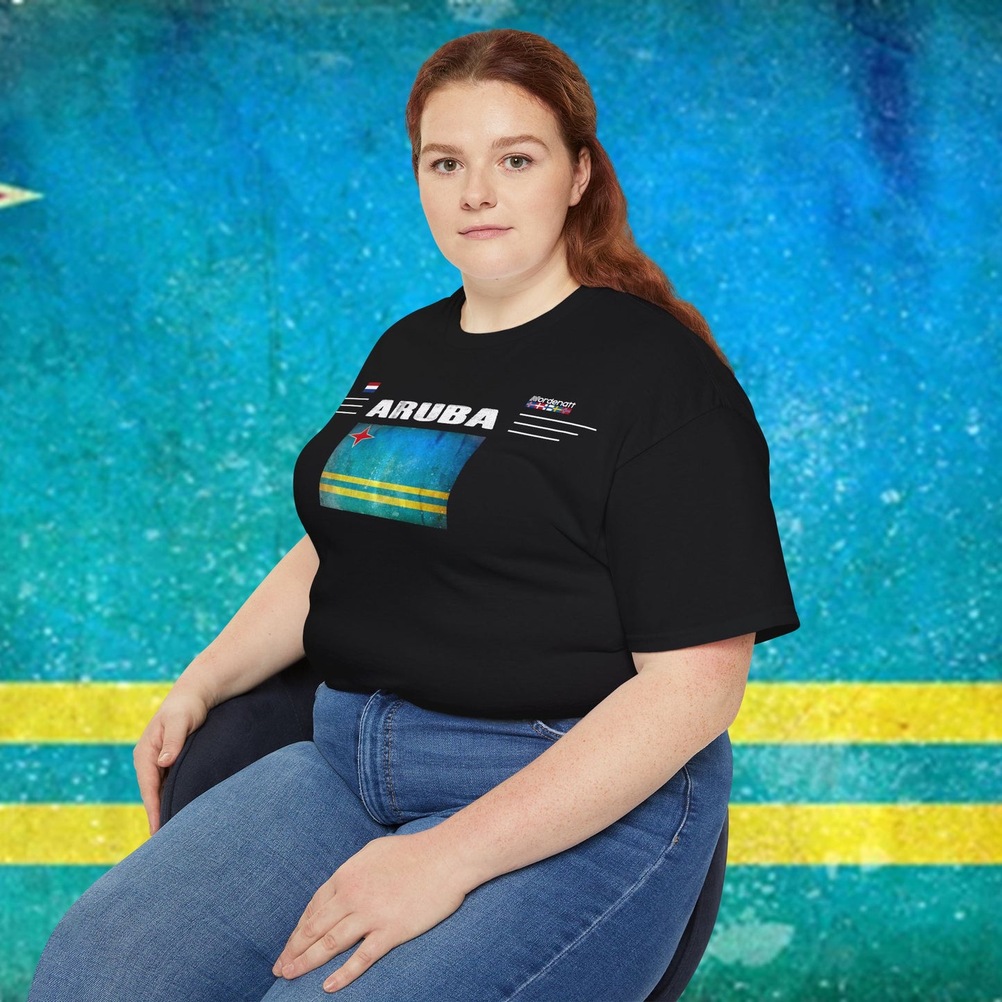 Aruba Flag Premium Cotton Tee