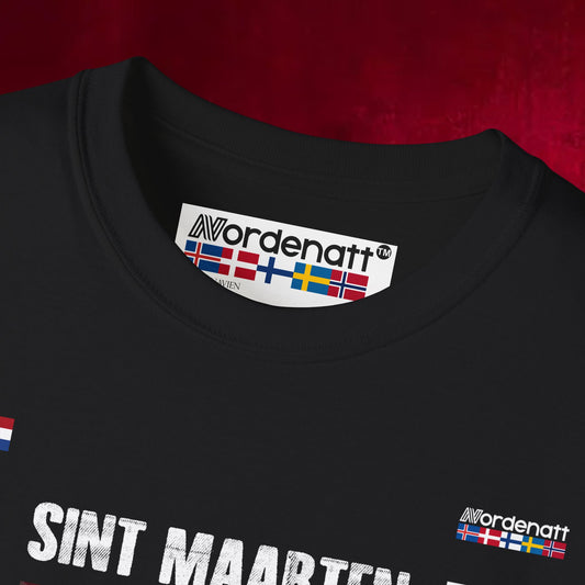 Camiseta de algodón suave con la bandera de Sint Maarten