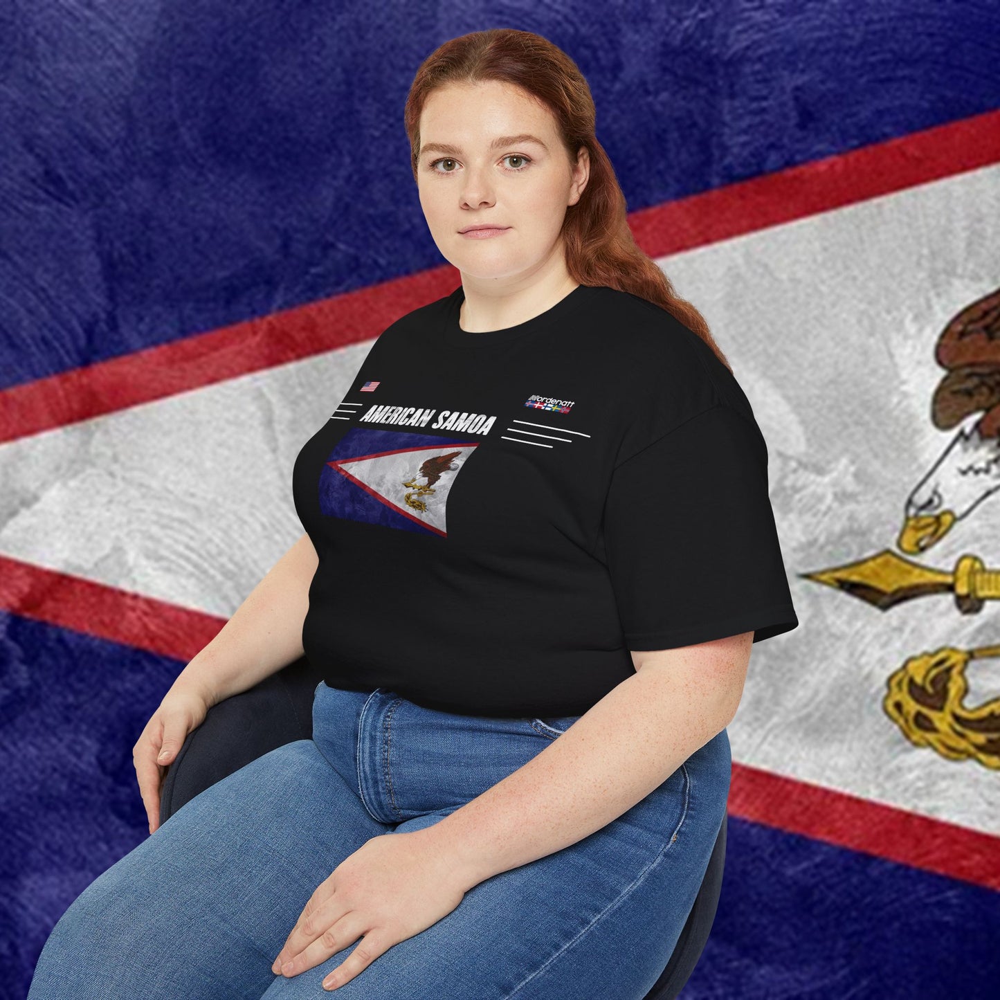 Camiseta de algodón con la herencia de Samoa Americana