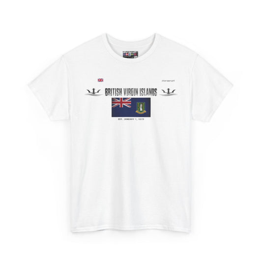 British Virgin Islands flag t-shirt in White — premium cotton, Nordenatt