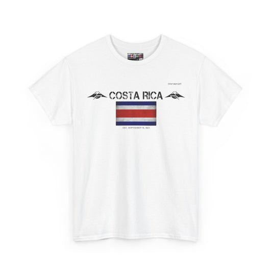 Costa Rica flag t-shirt in White — premium cotton, Nordenatt