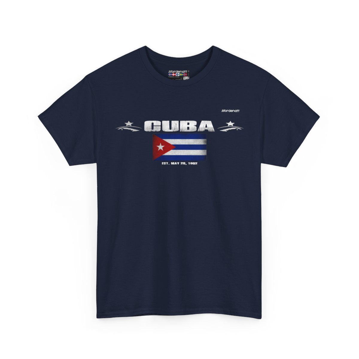 Cuba flag t-shirt in Navy — premium cotton, Nordenatt