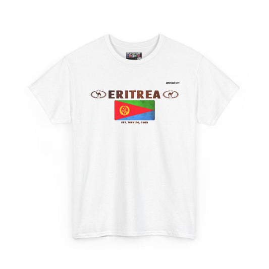 Eritrea flag t-shirt in White — premium cotton, Nordenatt