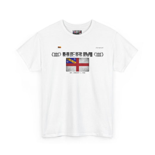 Herm flag t-shirt in White — premium cotton, Nordenatt