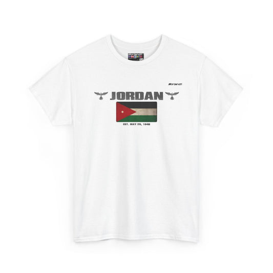Jordan flag t-shirt in White — premium cotton, Nordenatt