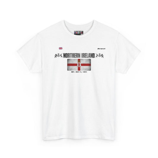 Northern Ireland flag t-shirt in White — premium cotton, Nordenatt