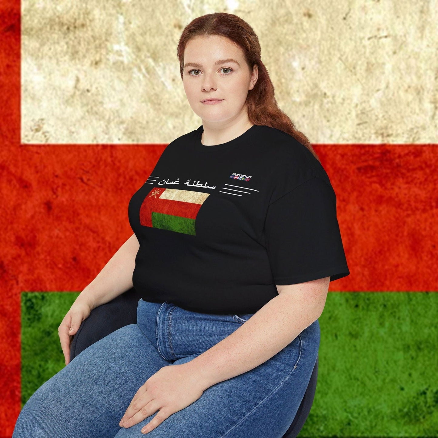 Oman Flag Premium Cotton T-Shirt - Nordenatt TM