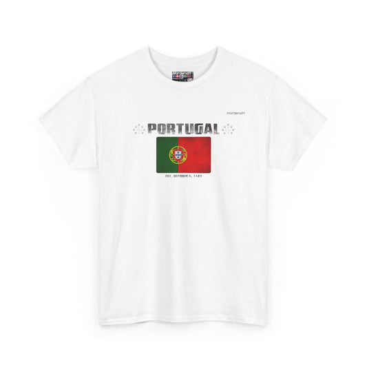 Portugal flag t-shirt in White — premium cotton, Nordenatt