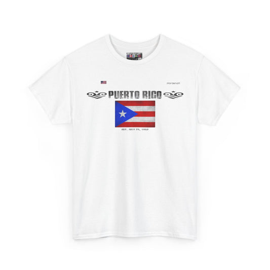 Puerto Rico flag t-shirt in White — premium cotton, Nordenatt
