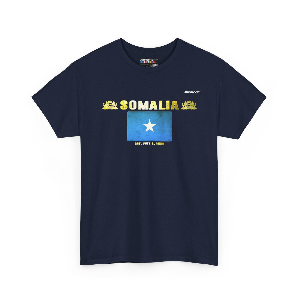 Somalia flag t-shirt in Navy — premium cotton, Nordenatt