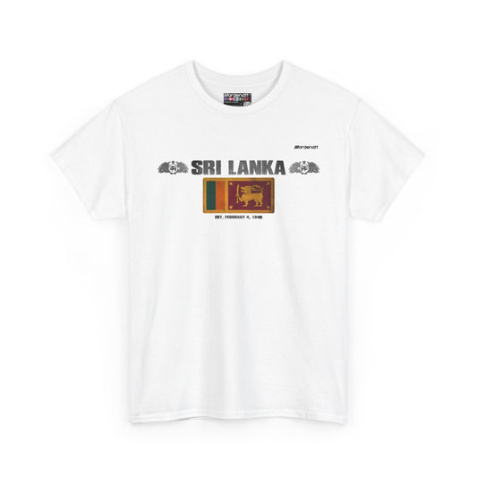 Sri Lanka flag t-shirt in White — premium cotton, Nordenatt