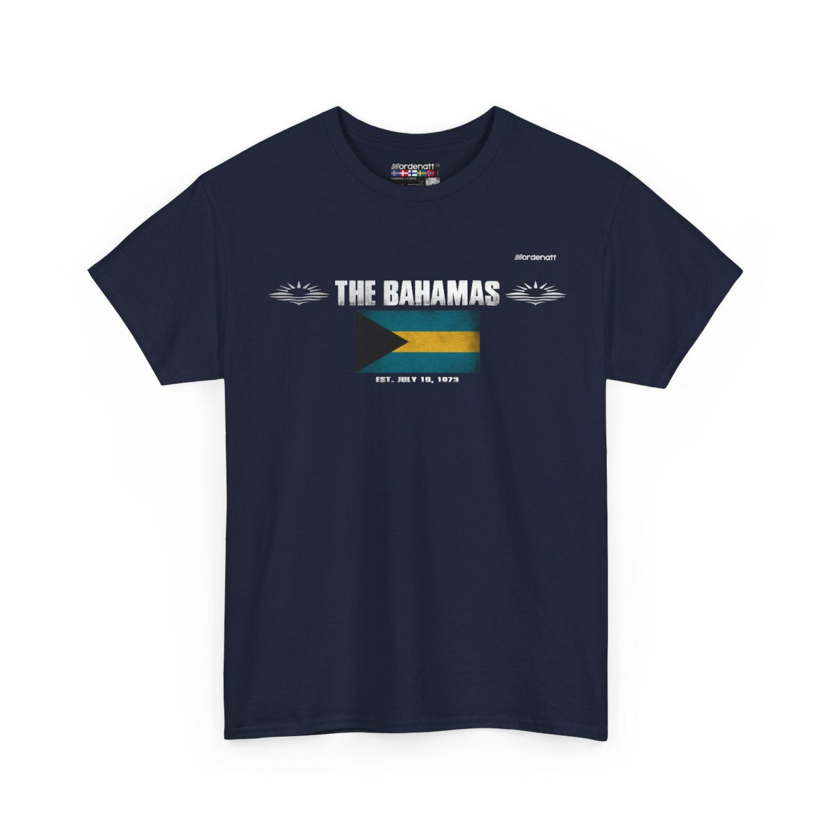 The Bahamas flag t-shirt in Navy — premium cotton, Nordenatt