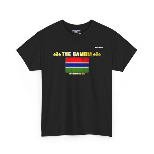 The Gambia flag t-shirt in Black — premium cotton, Nordenatt