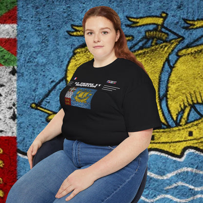 Saint Pierre and Miquelon Soft Cotton Flag Tee