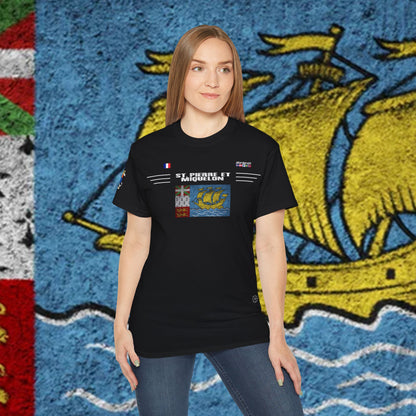 Saint Pierre and Miquelon Soft Cotton Flag Tee