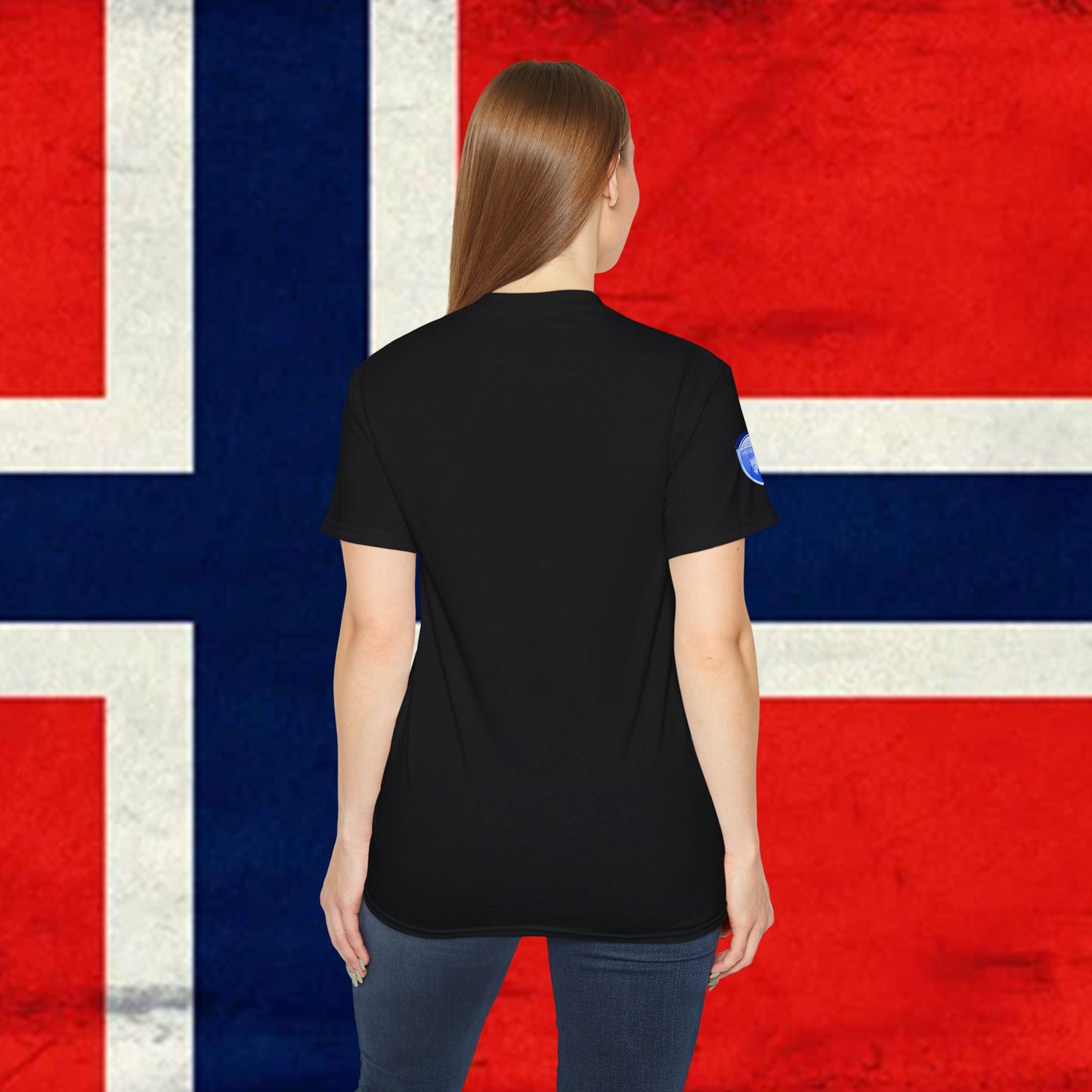 Baumwoll-T-Shirt mit Flagge von Spitzbergen und Jan Mayen