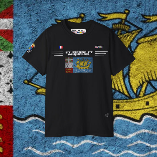 Saint Pierre and Miquelon Soft Cotton Flag Tee