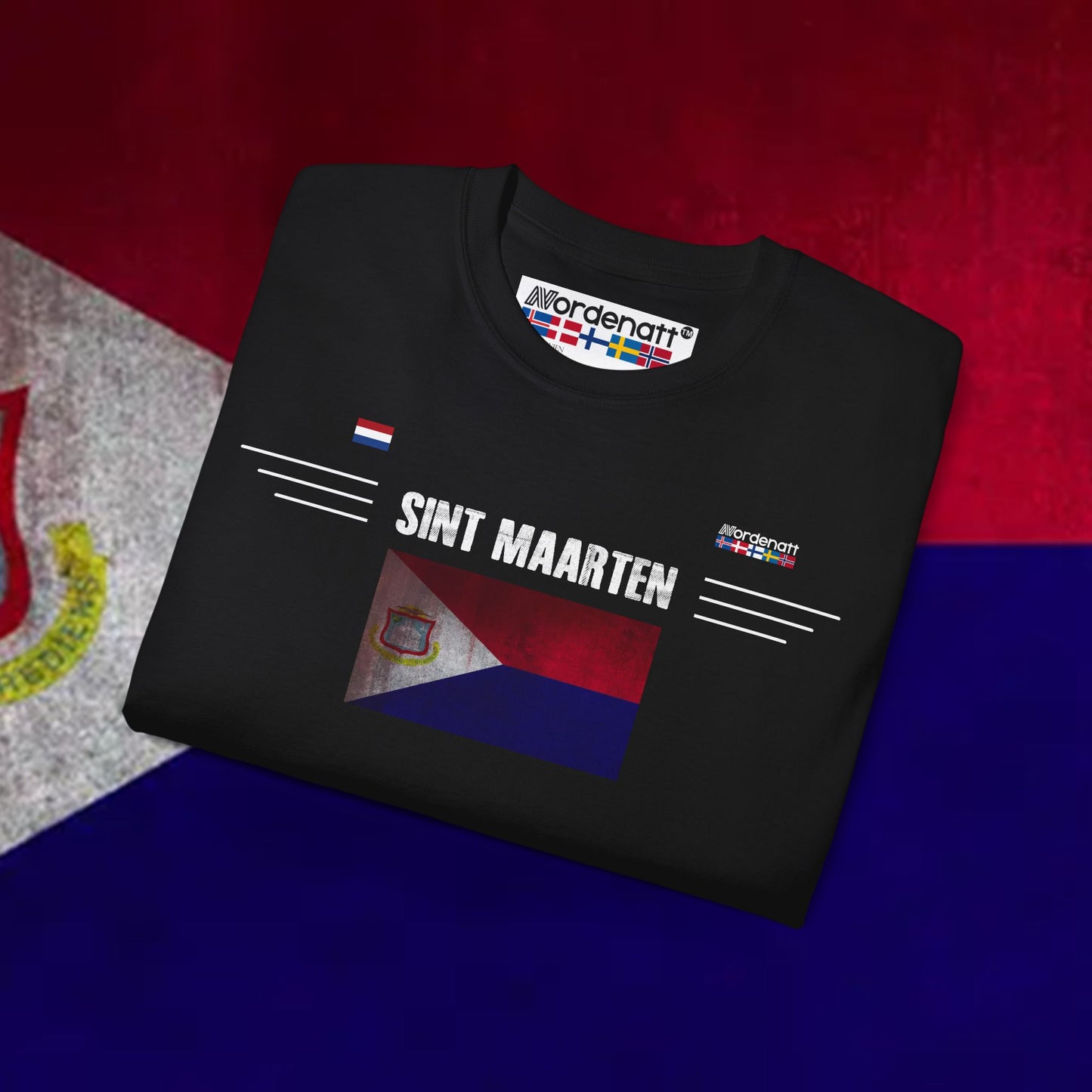 Sint Maarten Flag Soft Cotton T-Shirt