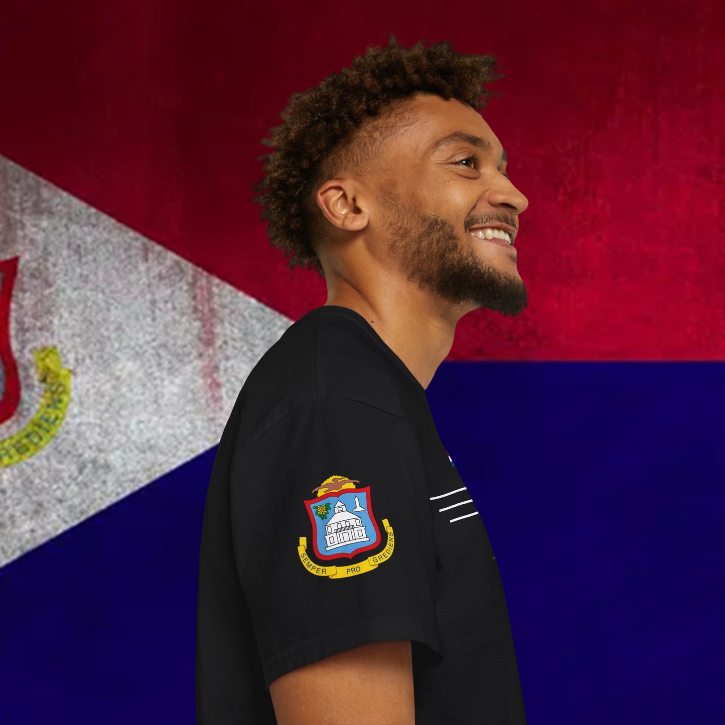 Sint Maarten Flag Soft Cotton T-Shirt
