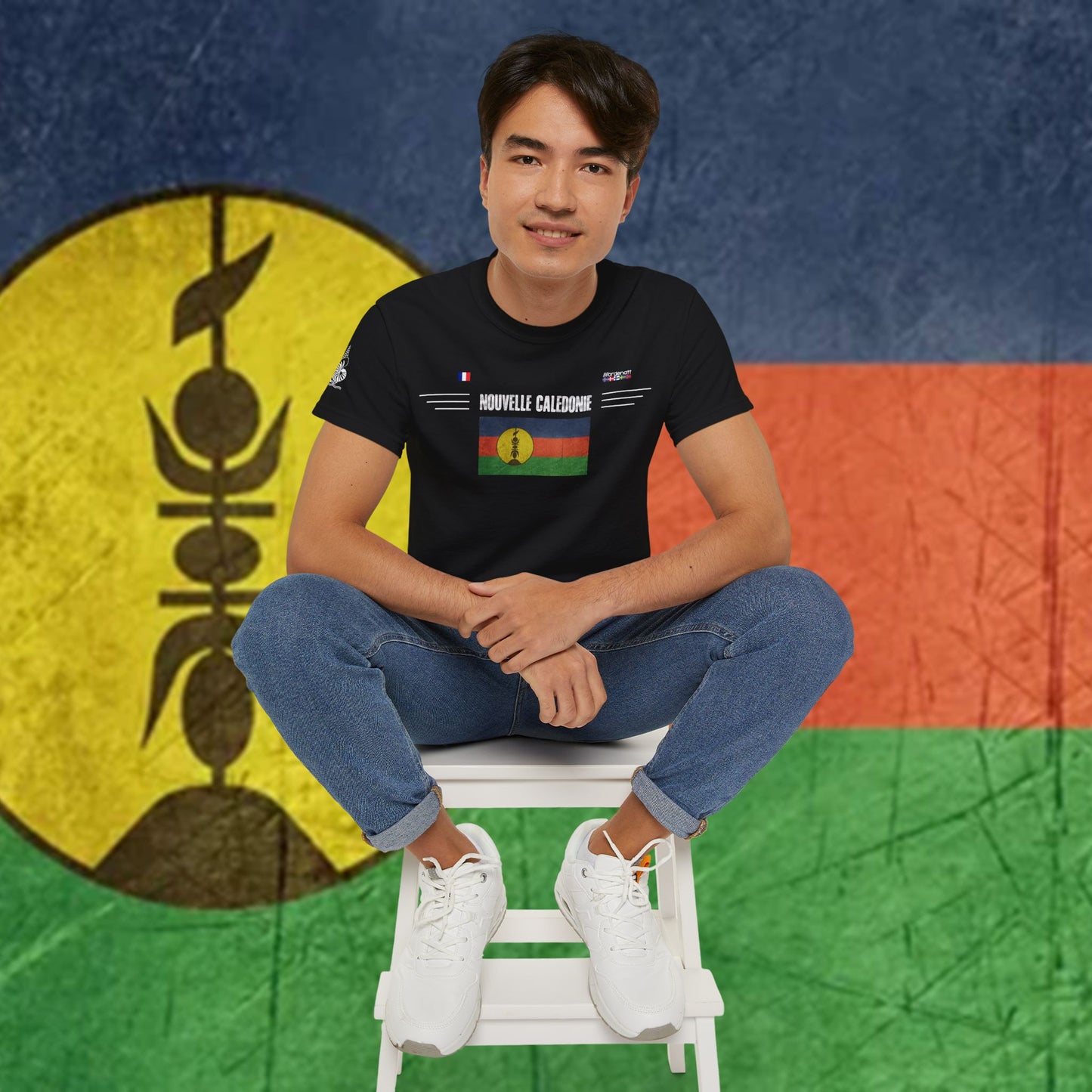 New Caledonia Flag Heritage Tee