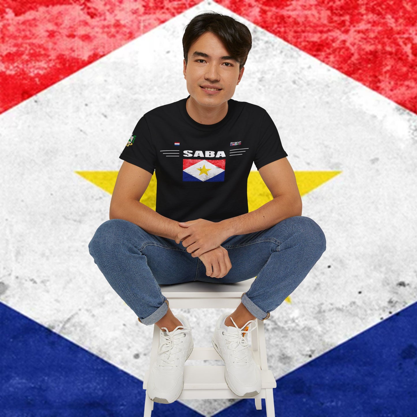 Saba Heritage Flag Cotton Tee