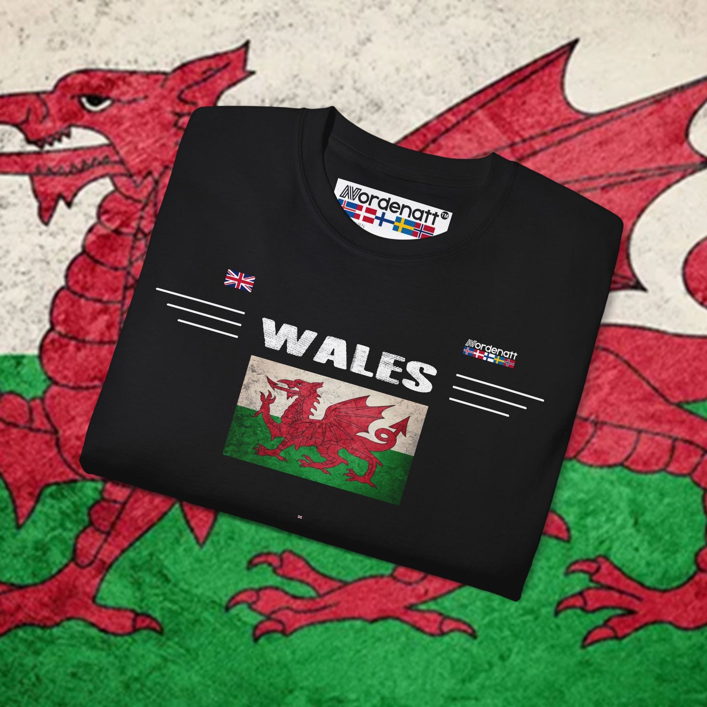 Wales Flag Premium Cotton Tee