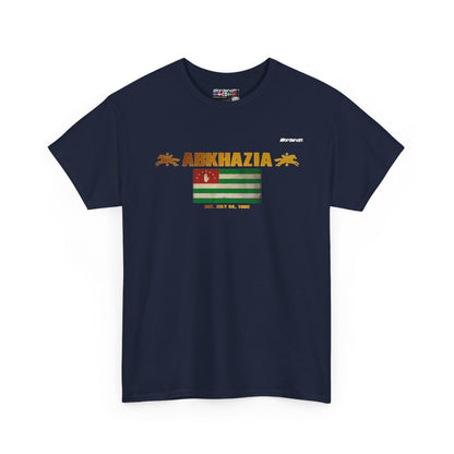 Abkhazia flag t-shirt in Navy — premium cotton, Nordenatt
