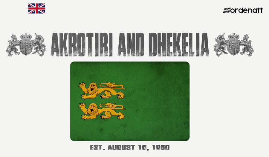 Akrotiri and Dhekelia design preview: flag, date and emblem inspiration printed on light t-shirts (Nordenatt)