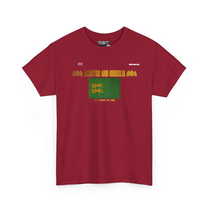 Akrotiri And Dhekelia flag t-shirt in Cardinal Red — premium cotton, Nordenatt