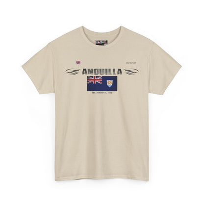 Anguilla flag t-shirt in Sand — premium cotton, Nordenatt