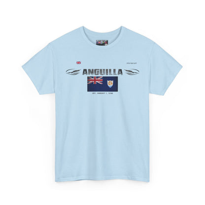 Anguilla flag t-shirt in Light Blue — premium cotton, Nordenatt