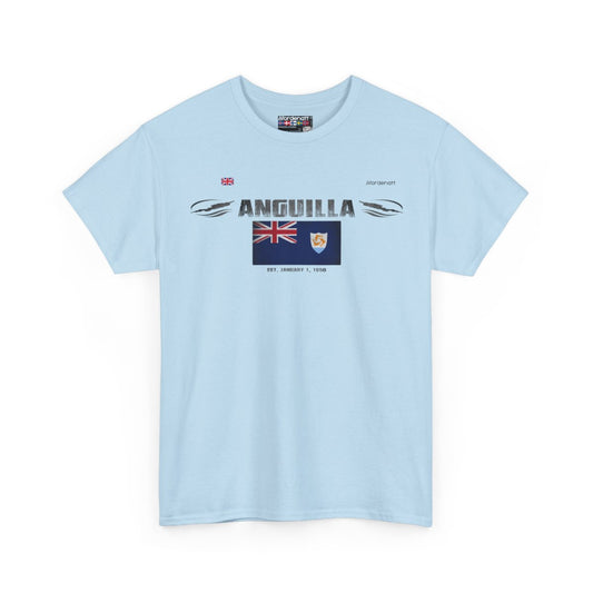 Anguilla flag t-shirt in Light Blue — premium cotton, Nordenatt