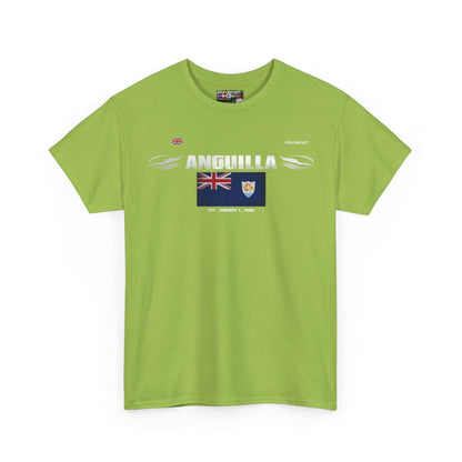 Anguilla flag t-shirt in Kiwi — premium cotton, Nordenatt