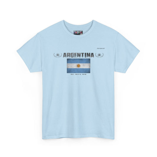 Argentina flag t-shirt in Light Blue — premium cotton, Nordenatt
