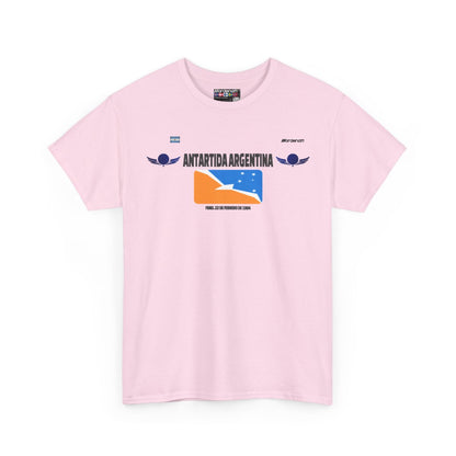 Argentine Antarctica flag t-shirt in Light Pink — premium cotton, Nordenatt