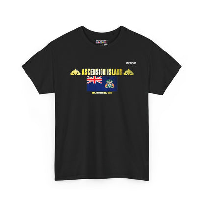 Ascension Island flag t-shirt in Black — premium cotton, Nordenatt
