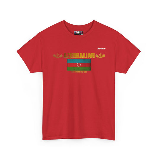 Azerbaijan flag t-shirt in Red — premium cotton, Nordenatt