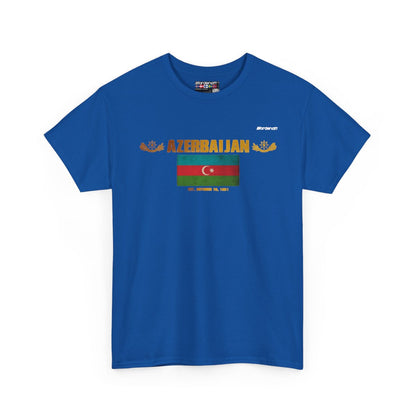 Azerbaijan flag t-shirt in Royal — premium cotton, Nordenatt