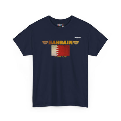 Bahrain flag t-shirt in Navy — premium cotton, Nordenatt