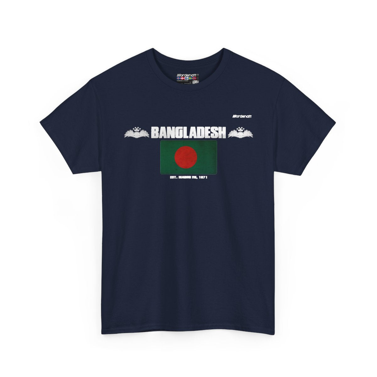 Bangladesh flag t-shirt in Navy — premium cotton, Nordenatt