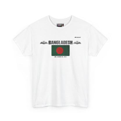 Bangladesh flag t-shirt in White — premium cotton, Nordenatt