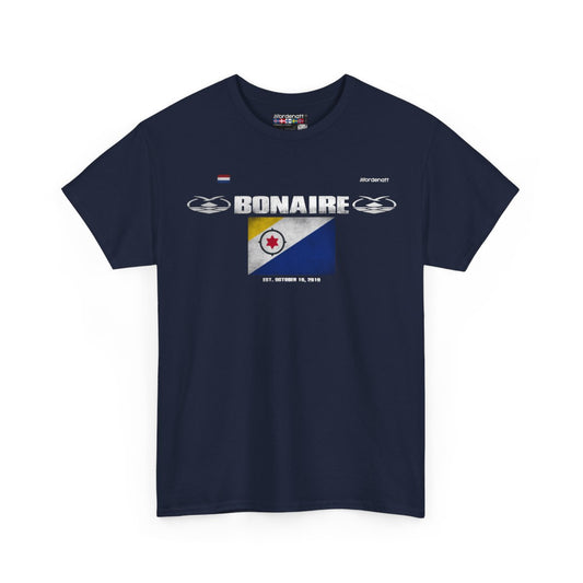 Bonaire flag t-shirt in Navy — premium cotton, Nordenatt