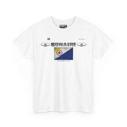 Bonaire flag t-shirt in White — premium cotton, Nordenatt
