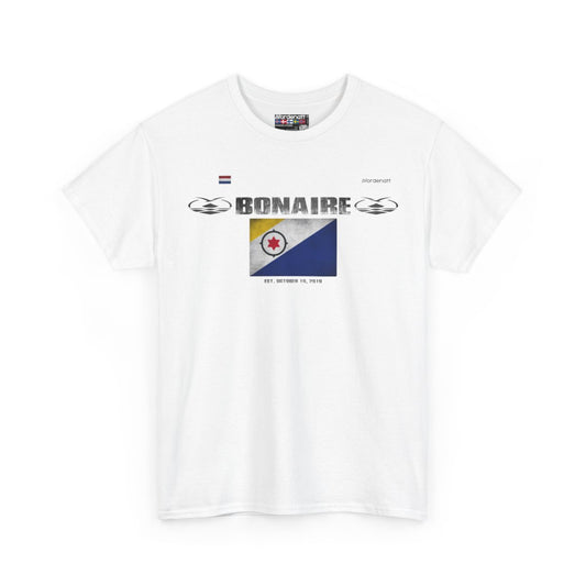 Bonaire flag t-shirt in White — premium cotton, Nordenatt