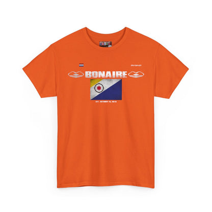 Bonaire flag t-shirt in Orange — premium cotton, Nordenatt