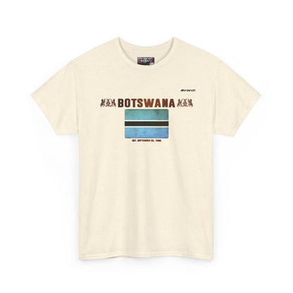 Botswana flag t-shirt in Natural — premium cotton, Nordenatt
